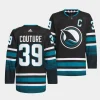 logan couture sharks black 2023 24cali fin 3rd alternate authentic pro jersey