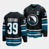 logan couture sharks black 2023 24cali fin 3rd alternate breakaway player jersey