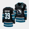 logan couture sharks black cali fin 3rd alternate women jerseys