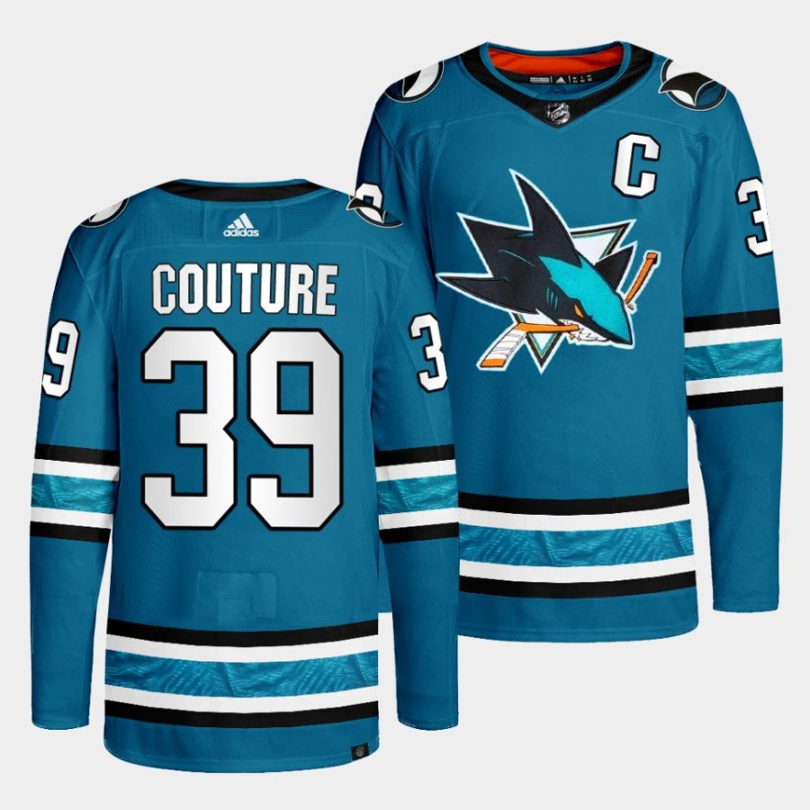 logan couture sharks teal 2022 23home primegreen authentic jersey