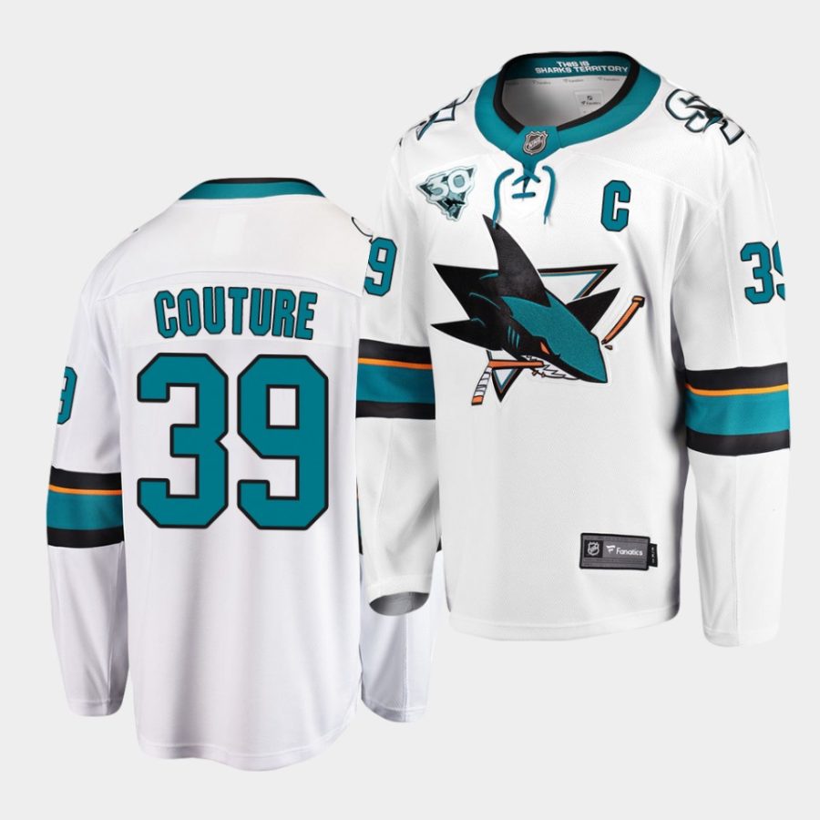 logan couture sharks white 2021 reverse retro 30th anniversary jersey