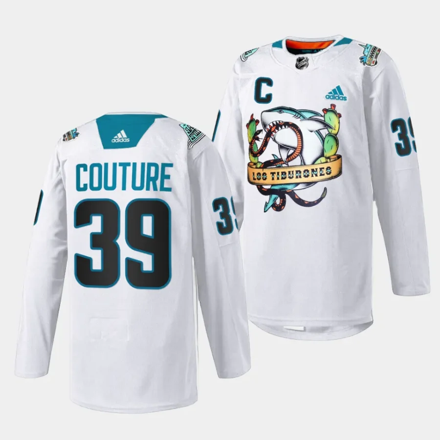 logan couture sharks white 2023 los tiburones special jersey