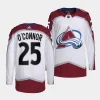 logan oconnor avalanche white away primegreen authentic projersey