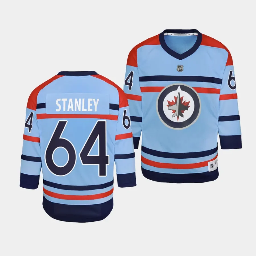 logan stanley jets 2023 24rcaf centennial youth light blue jersey