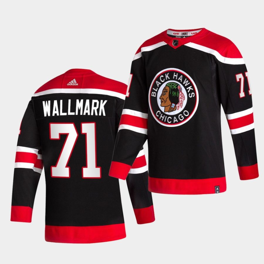 lucas wallmark blackhawks black 2021 reverse retro special edition authentic jersey