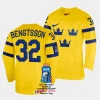 lukas bengtsson sweden 2023 iihf world championship home yellow jersey