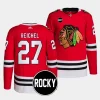 lukas reichel blackhawks red 2023 24authentic home rocky patch jersey