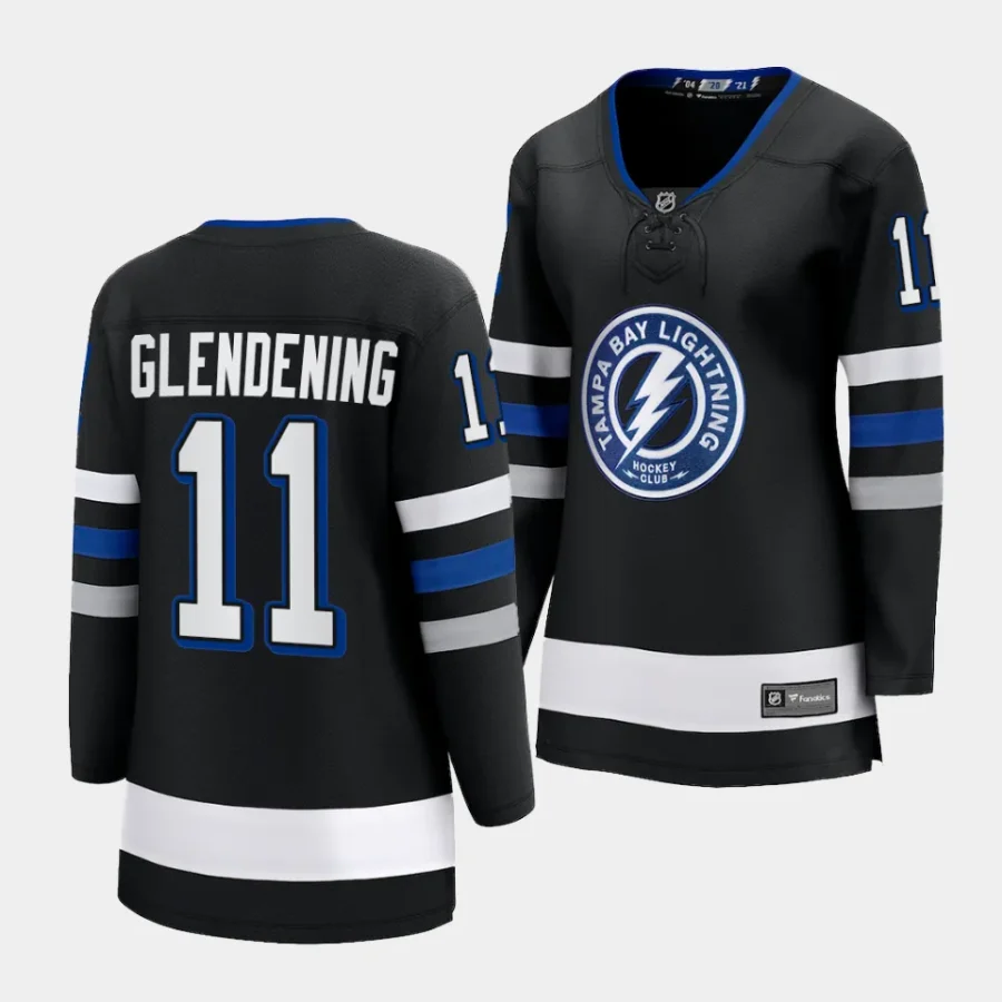 luke glendening lightning black alternate women jerseys