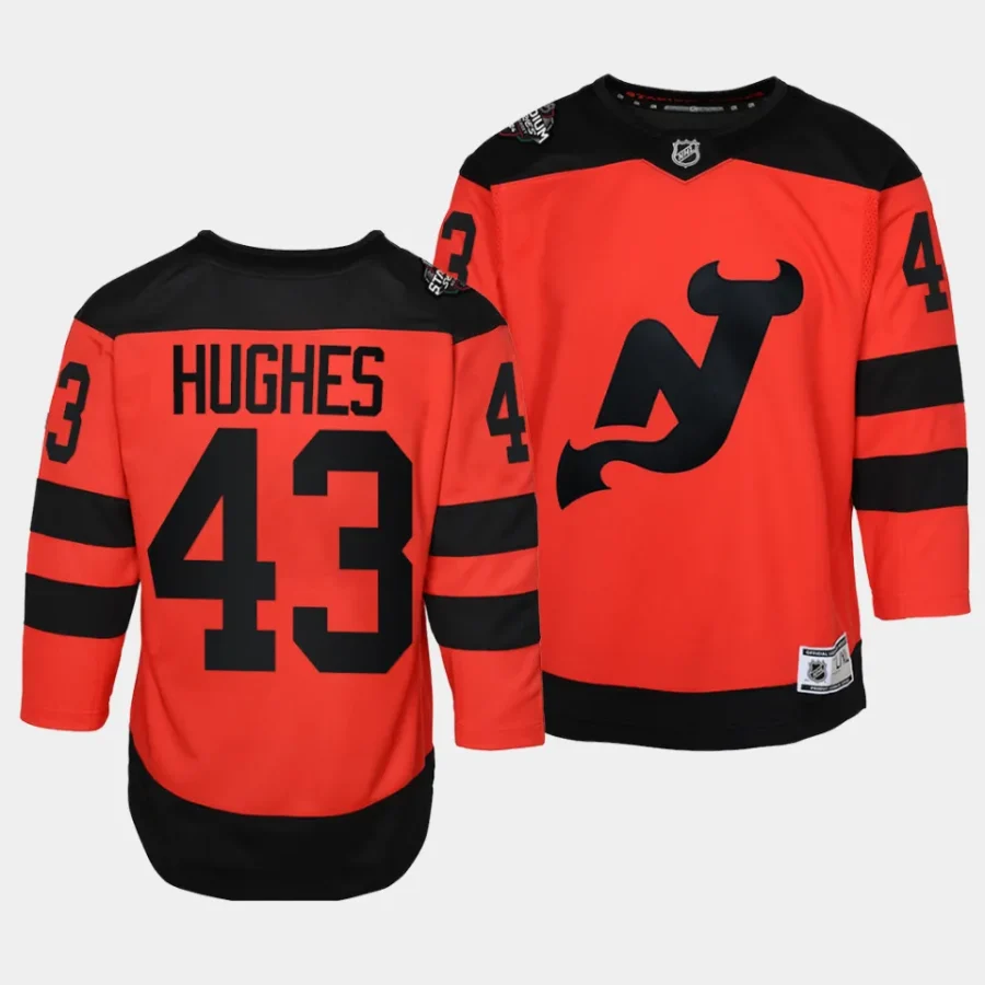 luke hughes devils 2024 nhl stadium series youth redpremier player jersey