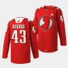 luke hughes devils red 2023 fan appreciation warm up jersey