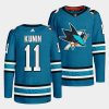 luke kunin sharks teal 2022 23home primegreen authentic jersey