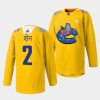 luke schenn canucks warmup 2022diwali night yellow jersey