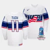 luke tuch usa 2023 iihf world championship home white jersey