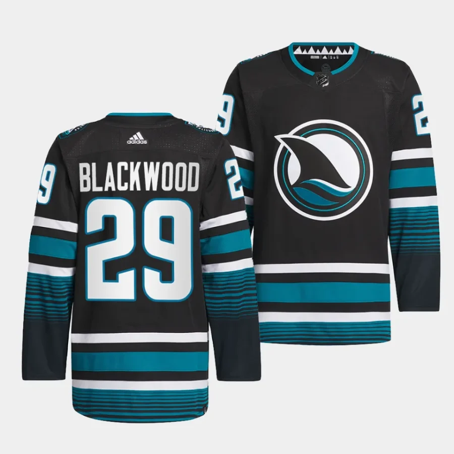 mackenzie blackwood sharks black 2023 24cali fin 3rd alternate authentic pro jersey