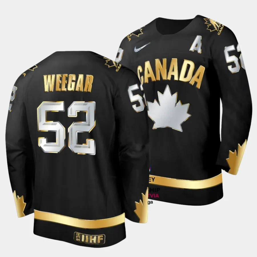 mackenzie weegar canada 2023 champions du monde gold trophy black jersey