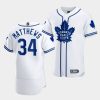 maple leafs auston matthews 2020 nhl x mlb crossover edition white baseball jersey