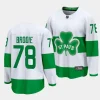 maple leafs t.j. brodie white 2024 st. patricks alternate jersey