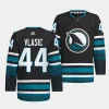 marc edouard vlasic sharks black 2023 24cali fin 3rd alternate authentic pro jersey