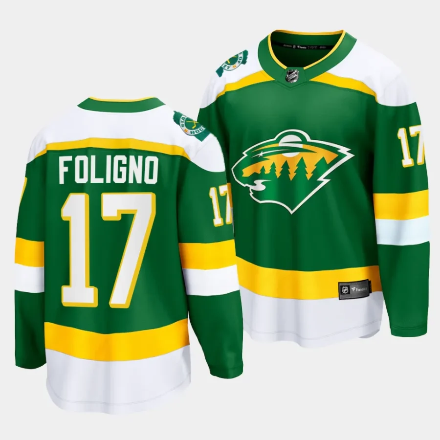 marcus foligno wild green 2023 24alternate breakaway player jersey