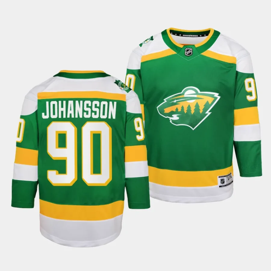 marcus johansson wild 2023 24alternate youth greenreplica player jersey