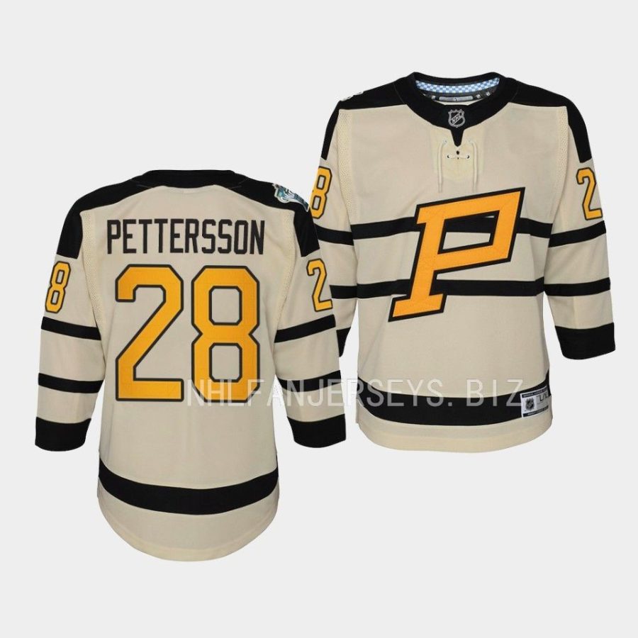 marcus pettersson penguins 2023 winter classic youth cream jersey