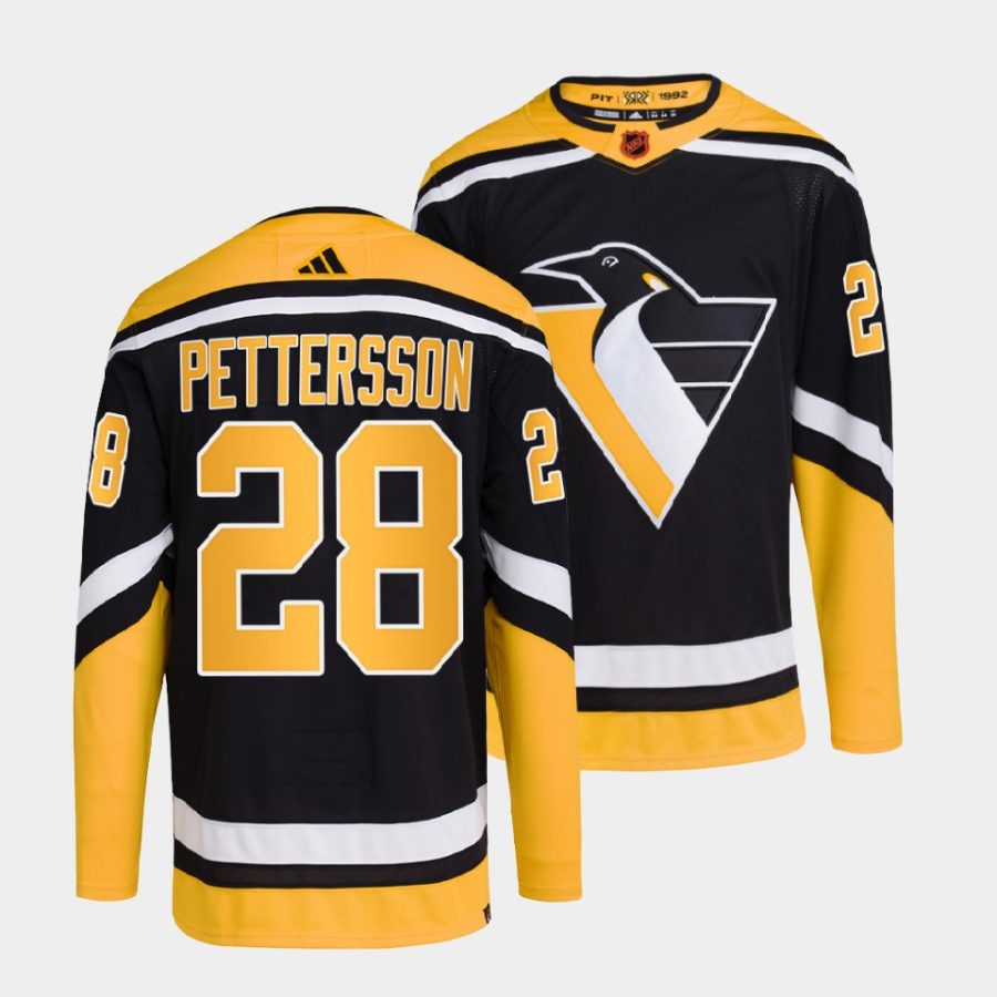 marcus pettersson penguins black 2022reverse retro 2.0 authentic primegreen jersey