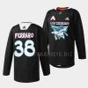 mario ferraro sharks black 2022 los tiburones specialty warm up jersey