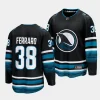 mario ferraro sharks black 2023 24cali fin 3rd alternate breakaway player jersey