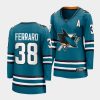 mario ferraro sharks teal home women jerseys