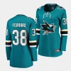 mario ferraro sharks teal home women jerseys