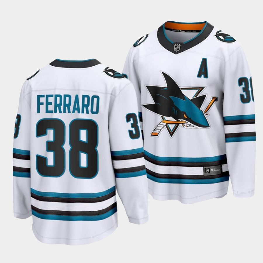 mario ferraro sharks white away the evolve jersey