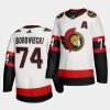 mark borowiecki senators white road 2020 21 vintage jersey