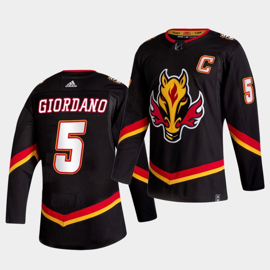 mark giordano flames black 2021 reverse retro special edition authentic jersey