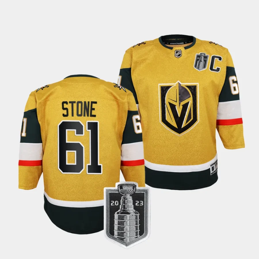 mark stone vgk 2023 stanley cup final youth goldhome jersey