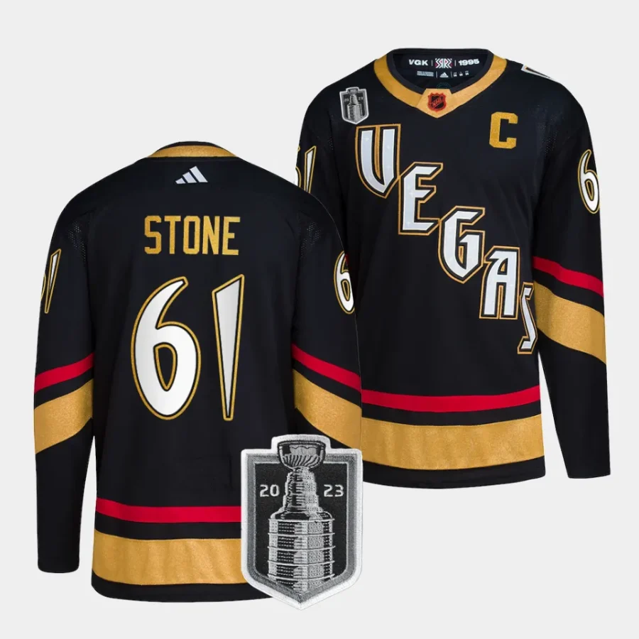 mark stone vgk black 2023 western conference champions reverse retro jersey