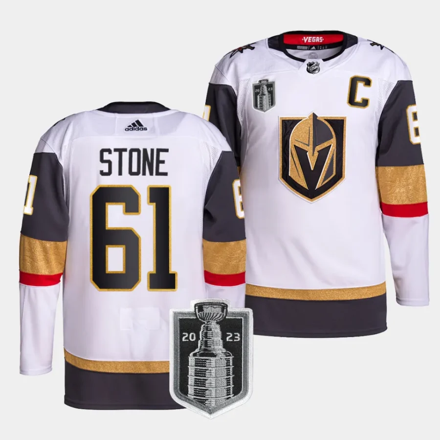 mark stone vgk white 2023 stanley cup final authentic away jersey