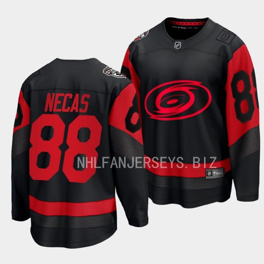 martin necas hurricanes black 2023 nhl stadium series breakaway player jersey