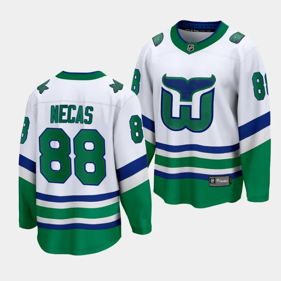 martin necas hurricanes white whalers premier breakaway jersey