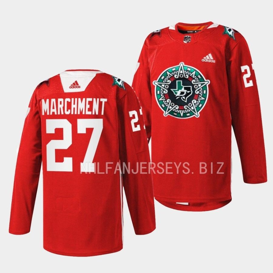 mason marchment stars red 2023noche mexicana warmup jersey