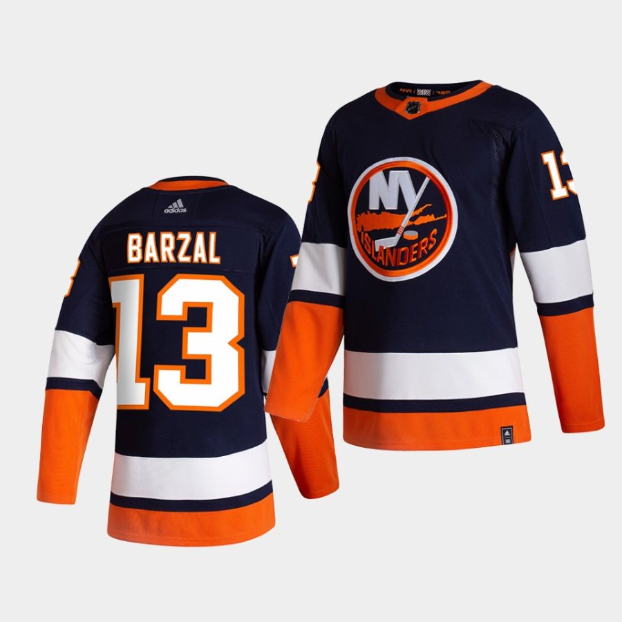 mathew barzal islanders blue 2021 reverse retro special edition authentic jersey