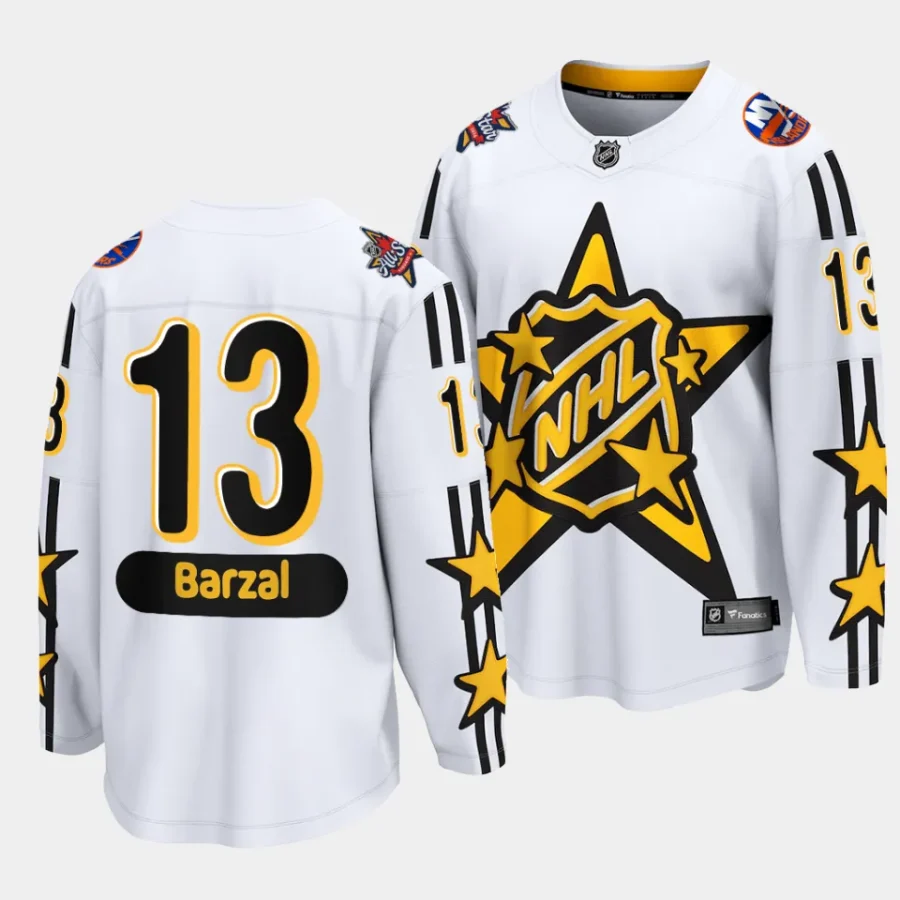 mathew barzal islanders white 2024 nhl all star game breakaway jersey