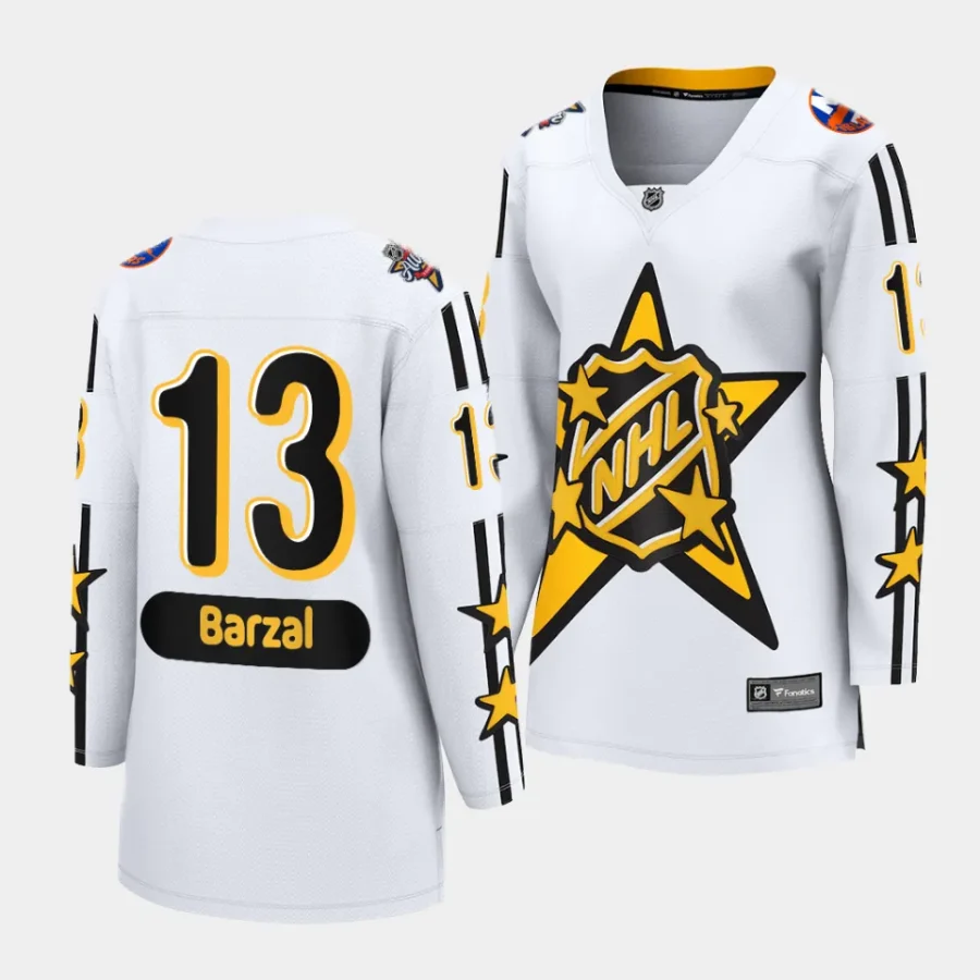 mathew barzal islanders white 2024 nhl all star game breakaway womenjersey