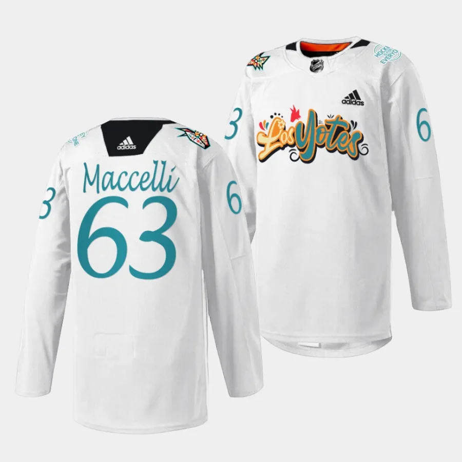 matias maccelli coyotes warmup 2023los yotes night white jersey