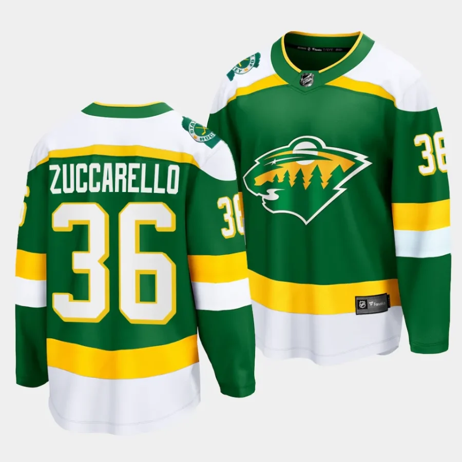 mats zuccarello wild green 2023 24alternate breakaway player jersey