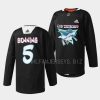 matt benning sharks black 2022 los tiburones specialty warm up jersey