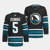 matt benning sharks black 2023 24cali fin 3rd alternate authentic pro jersey