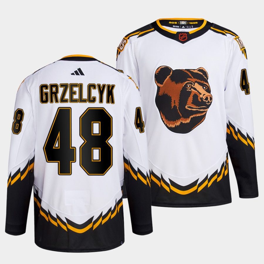 matt grzelcyk bruins white 2022reverse retro 2.0 authentic primegreen jersey