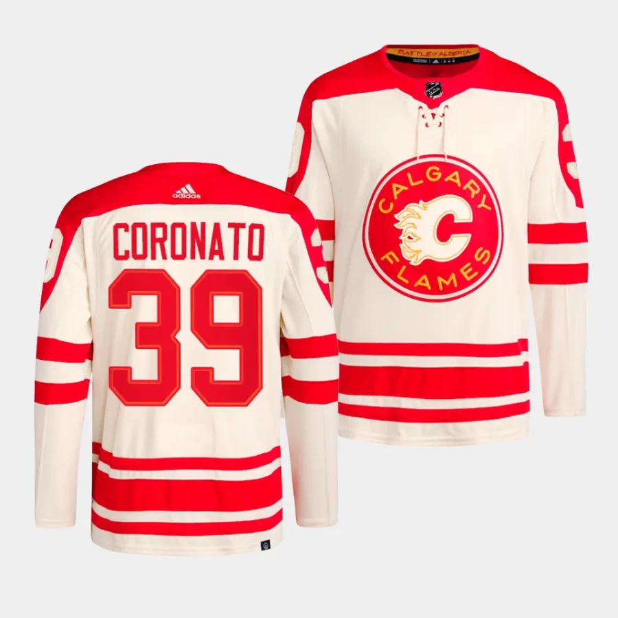 matthew coronato flames cream 2023 nhl heritage classic primegreen authentic playerjersey