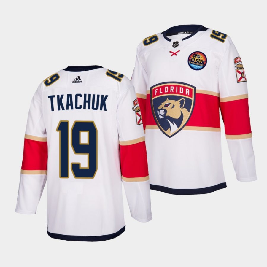 matthew tkachuk panthers white 2023 all star patch away authentic jersey