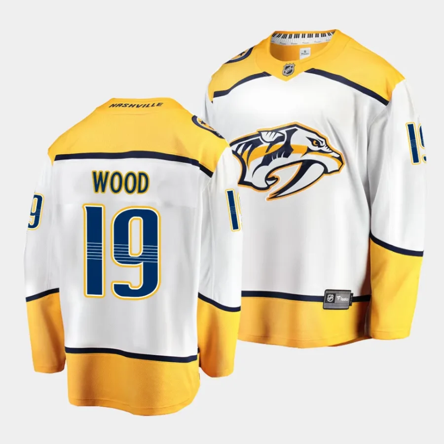 matthew wood predators white away 2023 nhl draft breakaway playerjersey